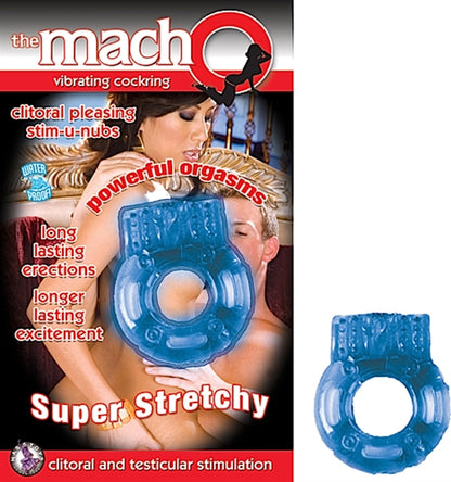 Nasstoys Macho Vibrating Cockring with Clitoral Ticklers – Blue