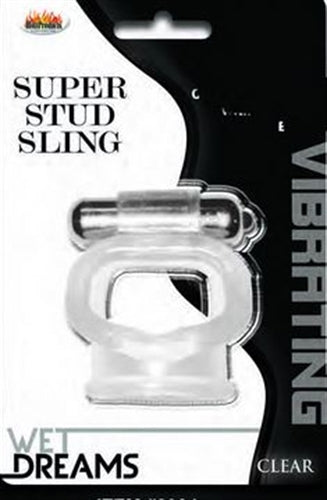 Hott Products Super Stud Sling - Vibrating Male Enhancer - Clear