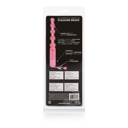 CalExotics Vibrating Pleasure Beads - Pink - Glittered Jelly Probes