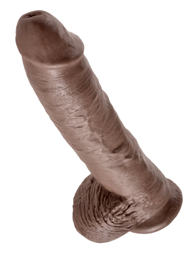 Pipedream King Cock 10-Inch Dildo with Balls – Brown