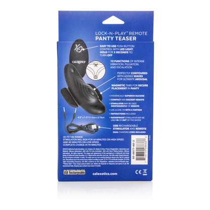 CalExotics Lock-N-Play Remote Panty Teaser – Black – Wireless Multi-Function Stimulator
