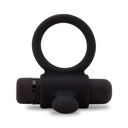 Nu Sensuelle Silicone Bullet Ring - Ergonomic Vibrator and Ring Combo - Black