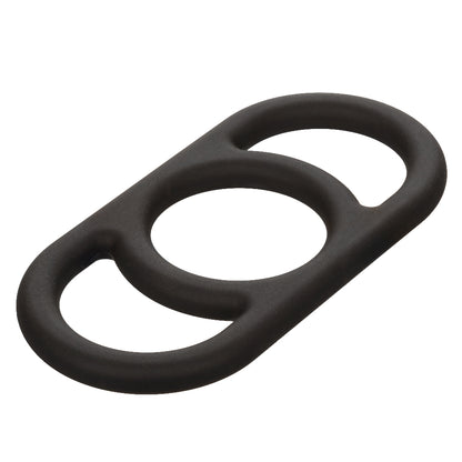 CalExotics Alpha Liquid Silicone Commander Ring - Black - Waterproof Enhancer
