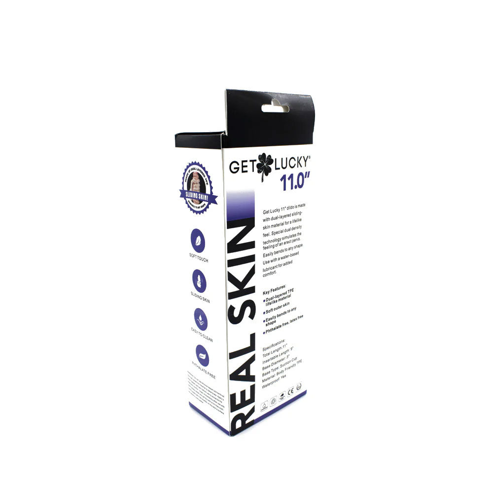 Real Skin 11 Dual Layer Dildo - Beige - Waterproof and Bendable
