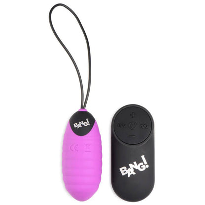 XR Brands 28x Ribbed Silicone Egg Vibrator – Purple