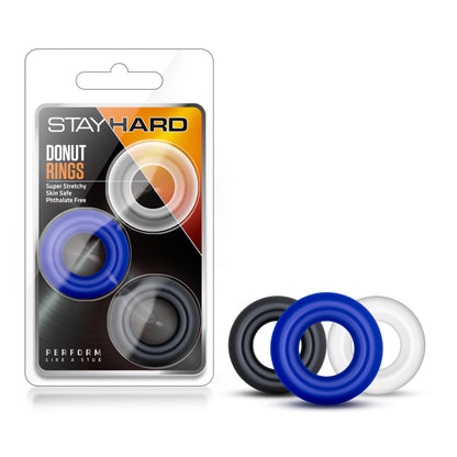 Blush Stay Hard Donut Rings – Cock Rings for Enhanced Stamina – Multi