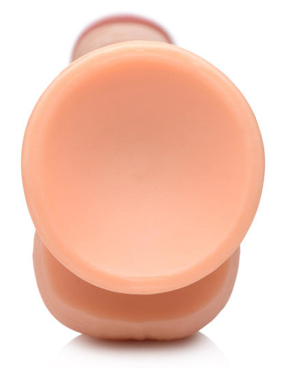 Long Logan 10 Inch Dildo with Balls - Beige