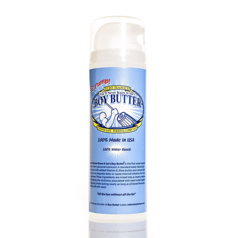 Boy Butter H2O Water-Based Personal Lubricant 5oz Pump - White