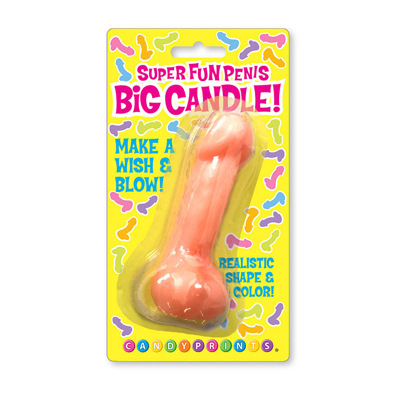 Candyprints Super Fun Big Penis Candle – Pink – Novelty Party Candle