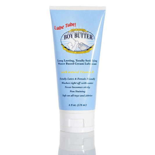 Boy Butter H2O Water-Based Lubricant with Vitamin E and Shea Butter - 6oz Tube