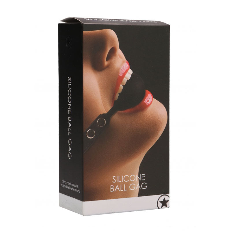 OUCH Adjustable Silicone Ball Gag – Black