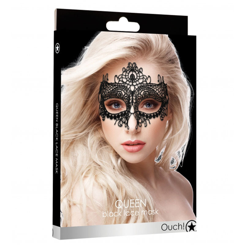 OUCH Queen Lace Eye Mask – Black – Handmade Lace Design