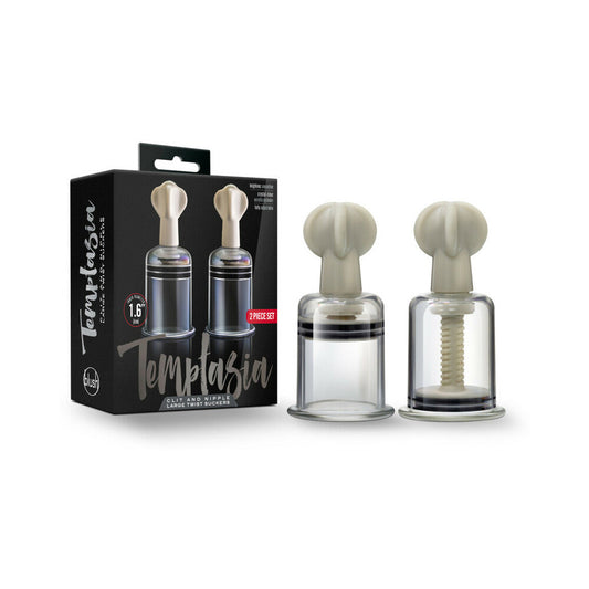 Temptasia Clit and Nipple Large Twist Suckers Set – Clear