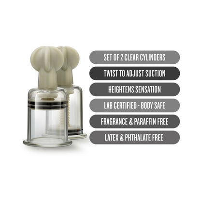 Temptasia Clit and Nipple Large Twist Suckers Set – Clear