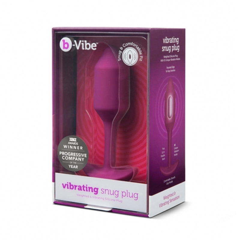 b-Vibe Snug Plug 2 Weighted Silicone Anal Plug – Rose