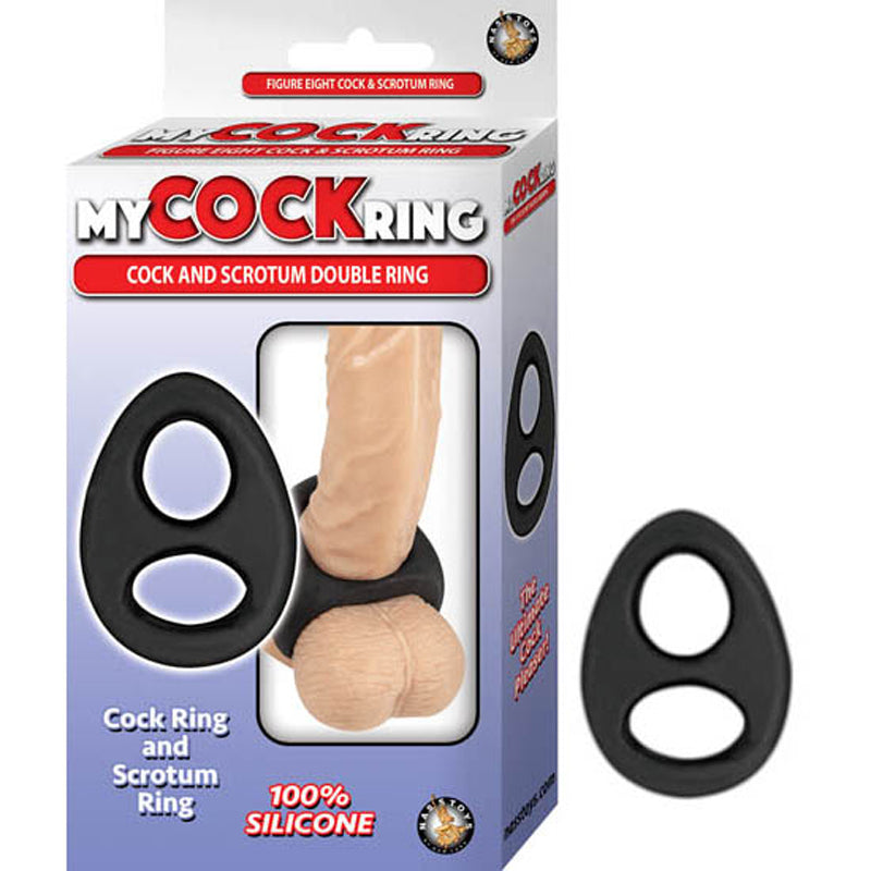 Nasstoys My Cockring Cock And Scrotum Double Ring - Black Silicone