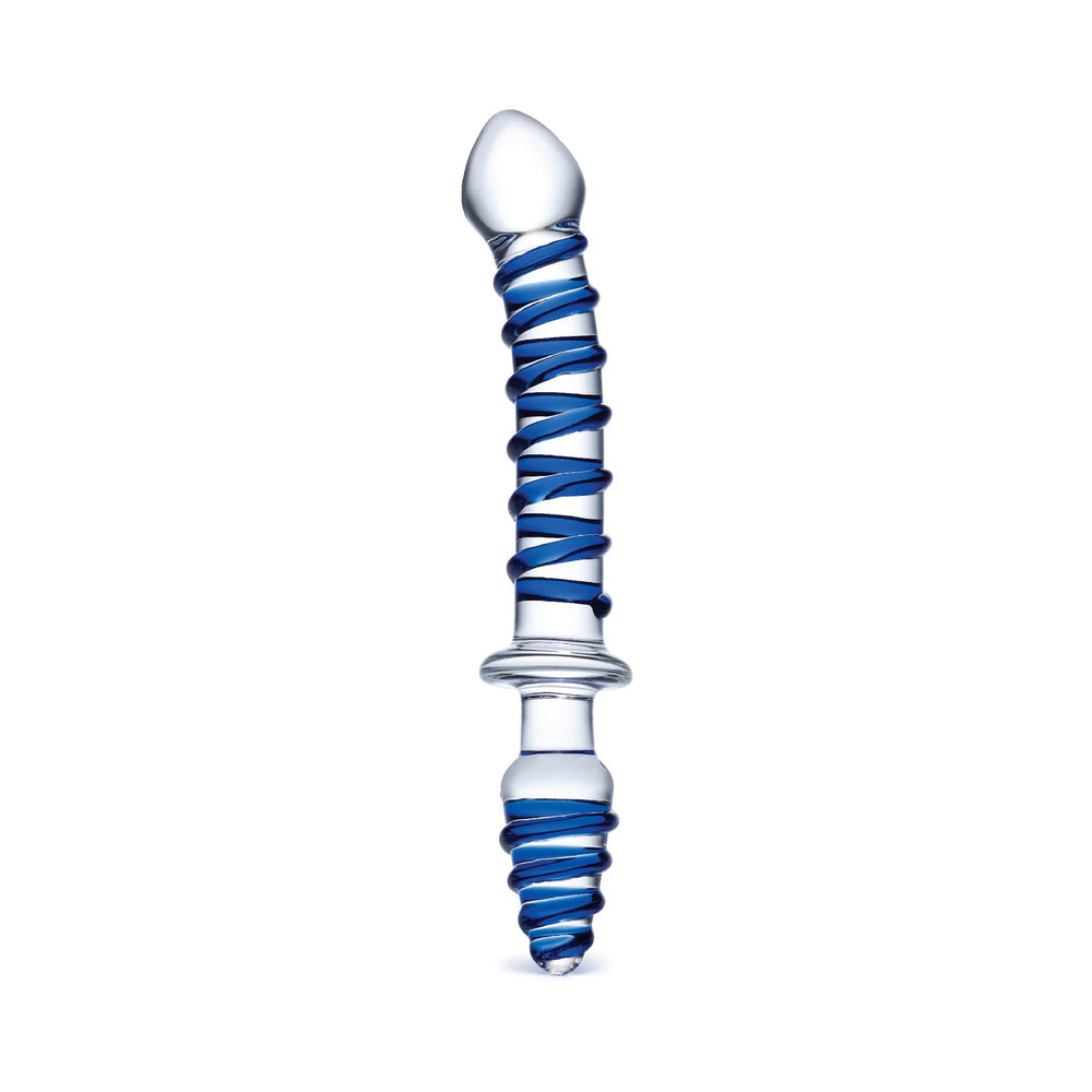 Electric Eel Mr. Swirly Double Ended Glass Dildo & Butt Plug - Clear