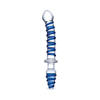 Electric Eel Mr. Swirly Double Ended Glass Dildo & Butt Plug - Clear