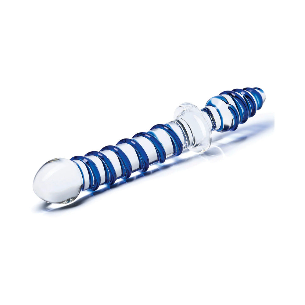 Electric Eel Mr. Swirly Double Ended Glass Dildo & Butt Plug - Clear