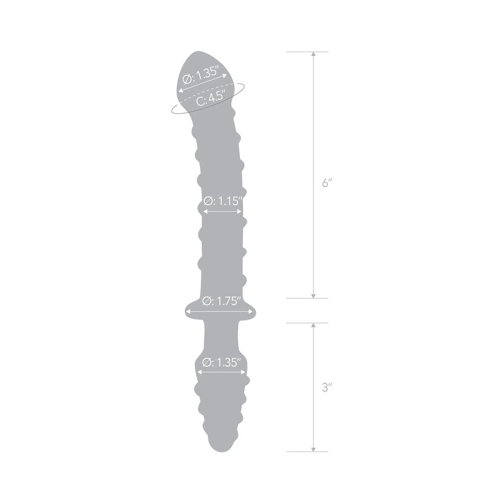 Electric Eel Mr. Swirly Double Ended Glass Dildo & Butt Plug - Clear