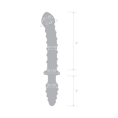 Electric Eel Mr. Swirly Double Ended Glass Dildo & Butt Plug - Clear