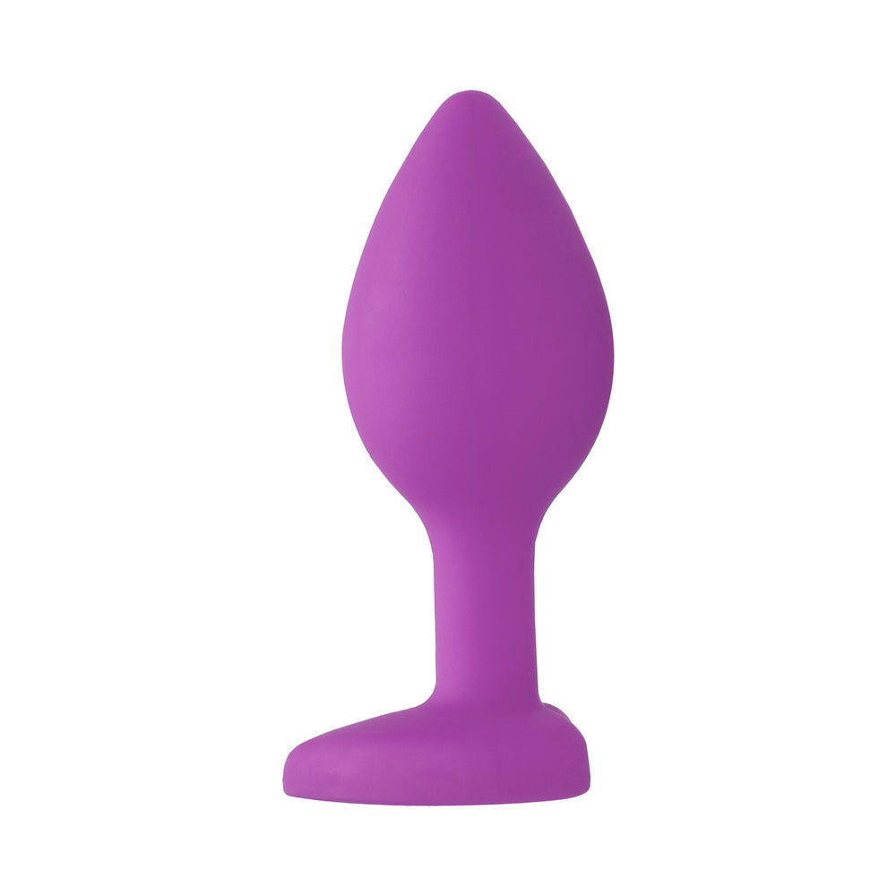 Ouch! Diamond Heart Butt Plug - Regular - Purple