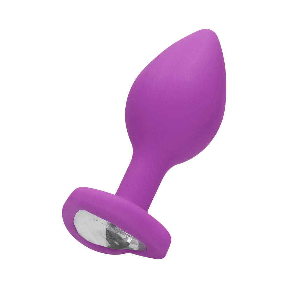 Ouch! Diamond Heart Butt Plug - Regular - Purple
