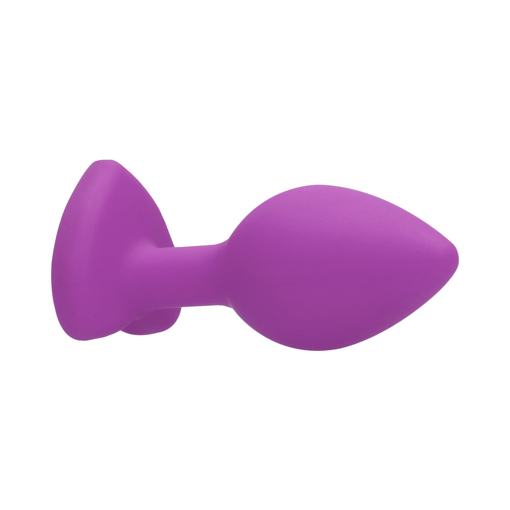 Ouch! Diamond Heart Butt Plug - Regular - Purple