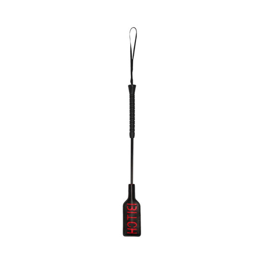 Ouch! BITCH Crop - Rectangular Shaped Whip - Black