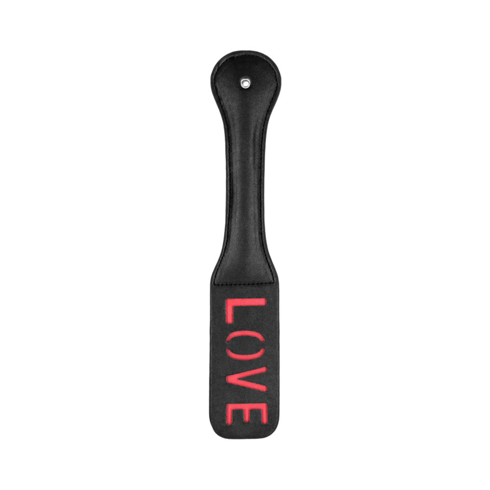 Ouch! Love Paddle Black – Flexible Stitched Leather Paddle