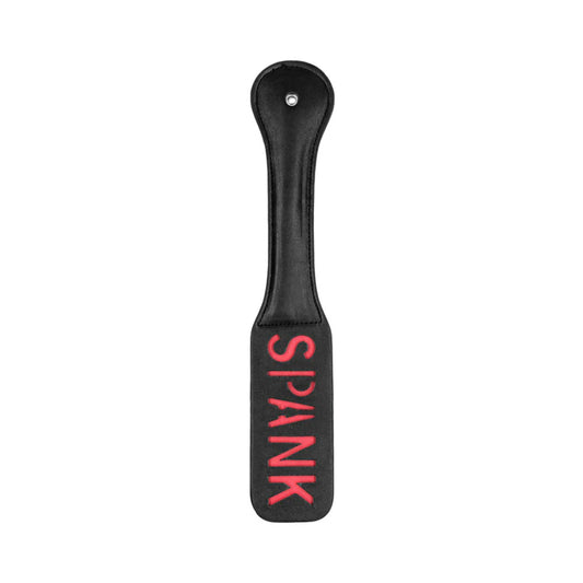 Ouch! Spank Paddle - Black - Flexible Faux Leather Design