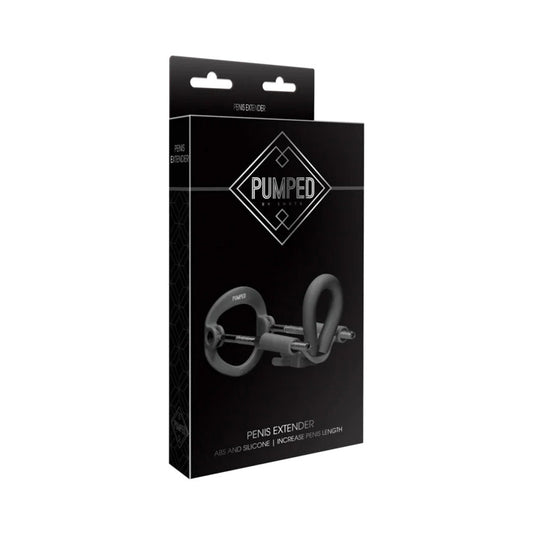 Pumped Penis Extender - Black - Silicone Device for Length and Girth Enhancement