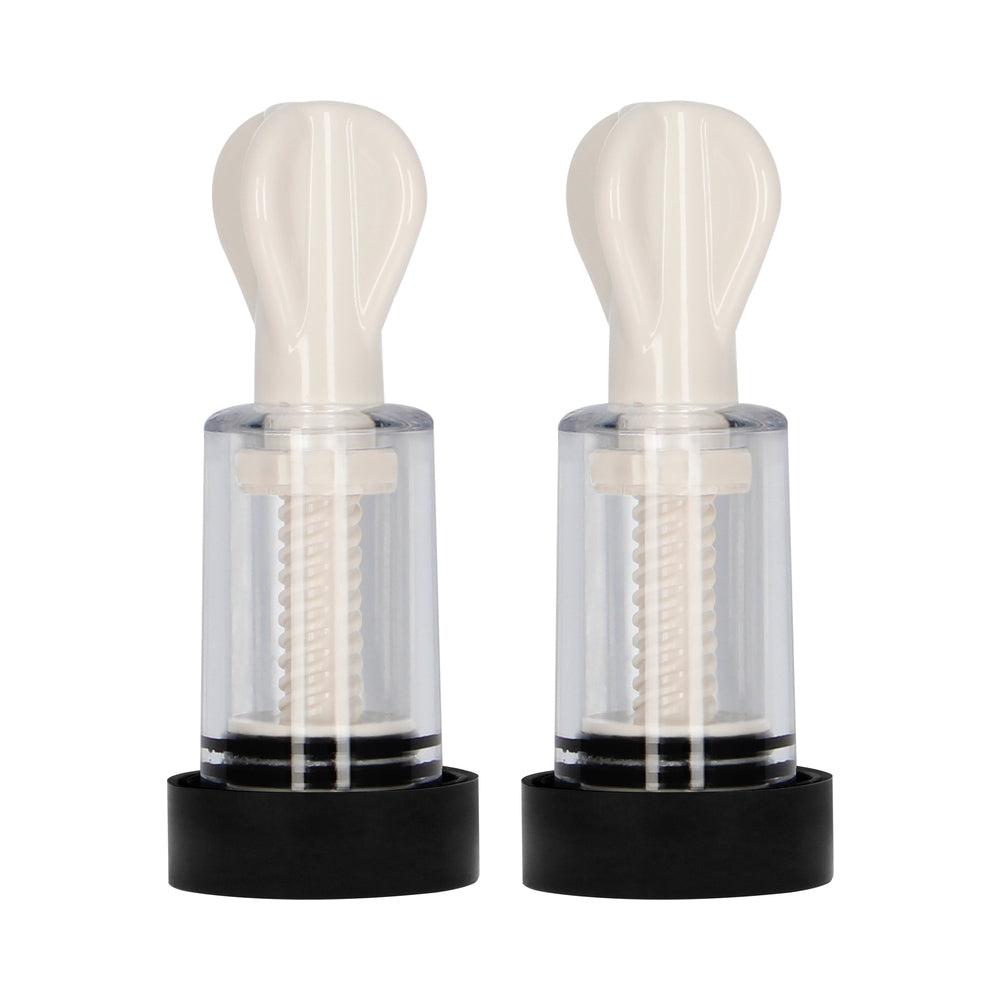 Shots ElectroShock Remote-Controlled E-Stimulation Nipple Suckers – White
