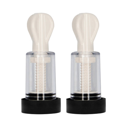 Shots ElectroShock Remote-Controlled E-Stimulation Nipple Suckers – White