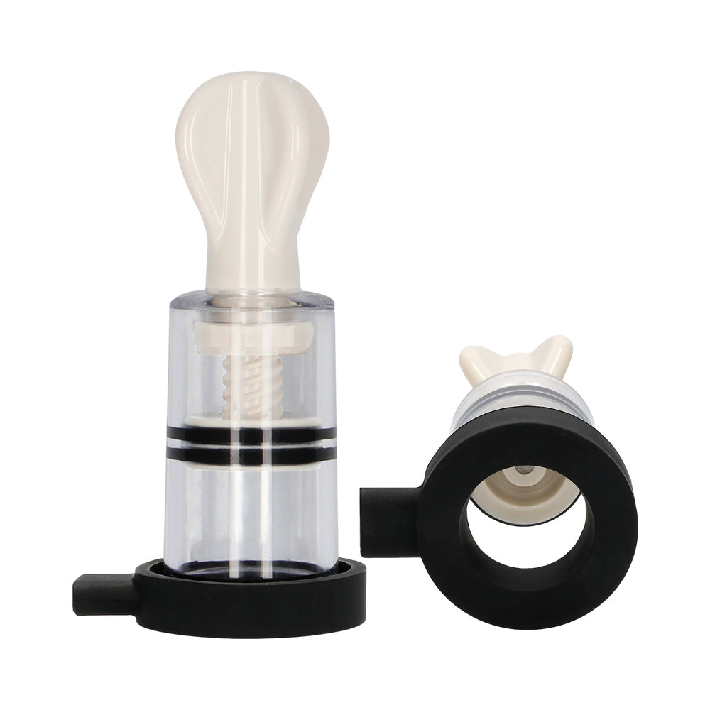 Shots ElectroShock Remote-Controlled E-Stimulation Nipple Suckers – White