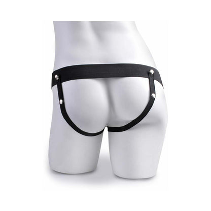 Pipedream Fetish Fantasy Series 10 in. Hollow Strap-On with Vibrations - Tan/Black