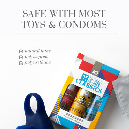 JO Tri Me Triple Pack Classics – Intimate Lubricants – Clear