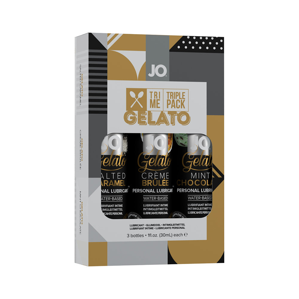 JO Tri Me Triple Pack Gelato Flavored Water-Based Lubricant – 3-Pack