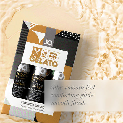 JO Tri Me Triple Pack Gelato Flavored Water-Based Lubricant – 3-Pack