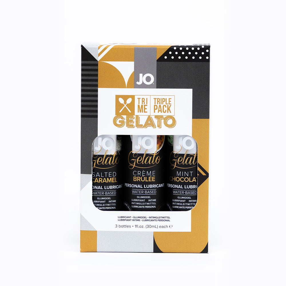 JO Tri Me Triple Pack Gelato Flavored Water-Based Lubricant – 3-Pack