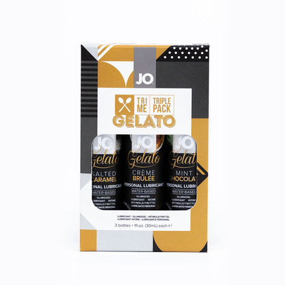 JO Tri Me Triple Pack Gelato Flavored Water-Based Lubricant – 3-Pack
