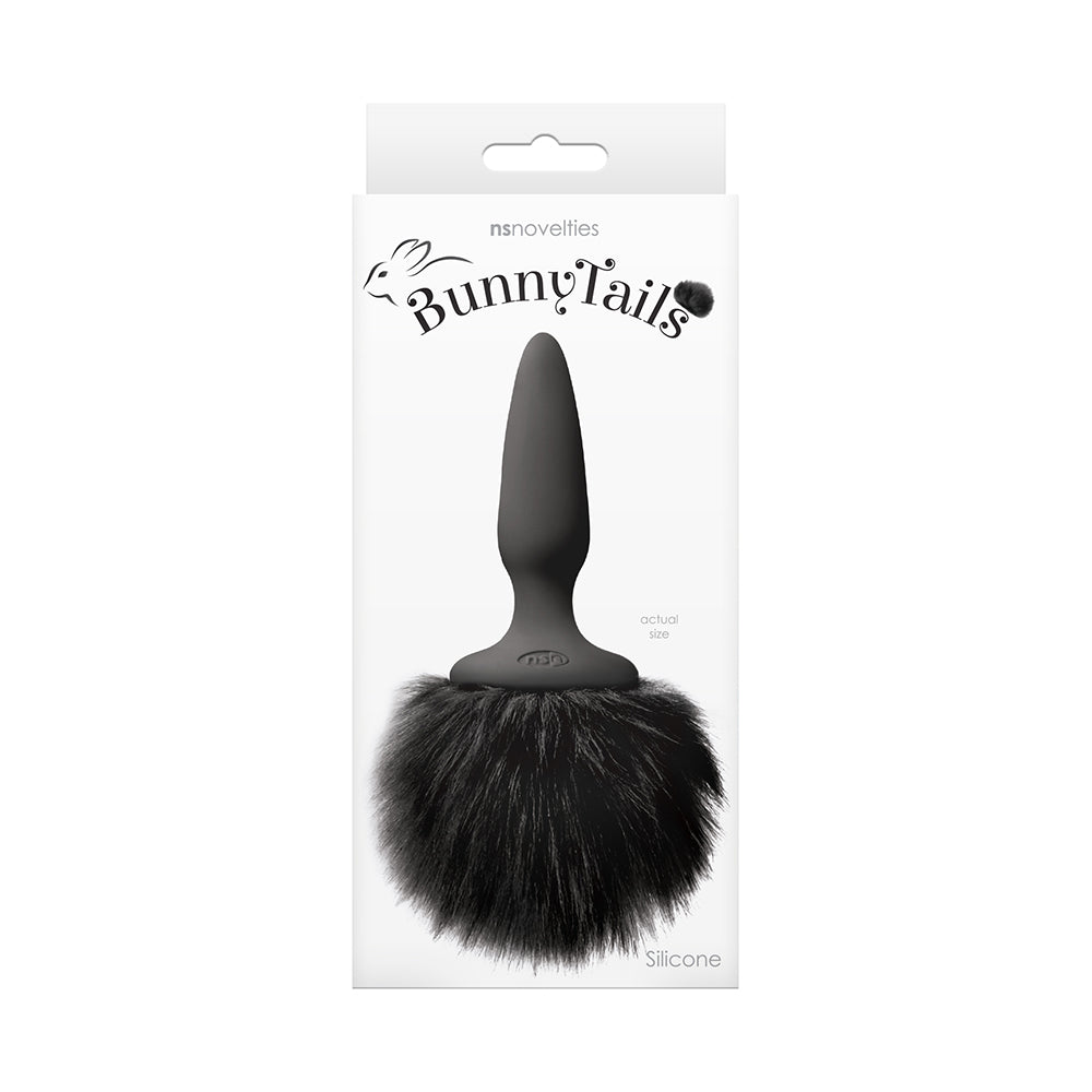 NS Novelties Bunny Tails Plug Mini Butt Plug with Fluffy Tail – Black