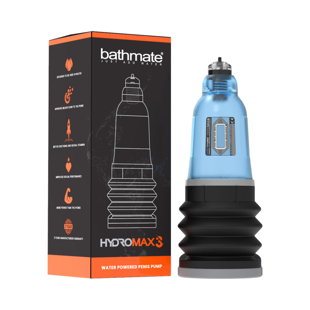 Bathmate Hydromax 3 Penis Pump – Blue – Designed for Erect Sizes Up to 3 Inches