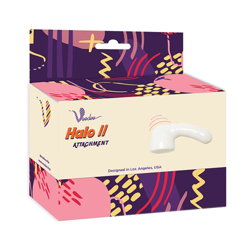 Voodoo Halo II Wand Attachment – White – TPR Material