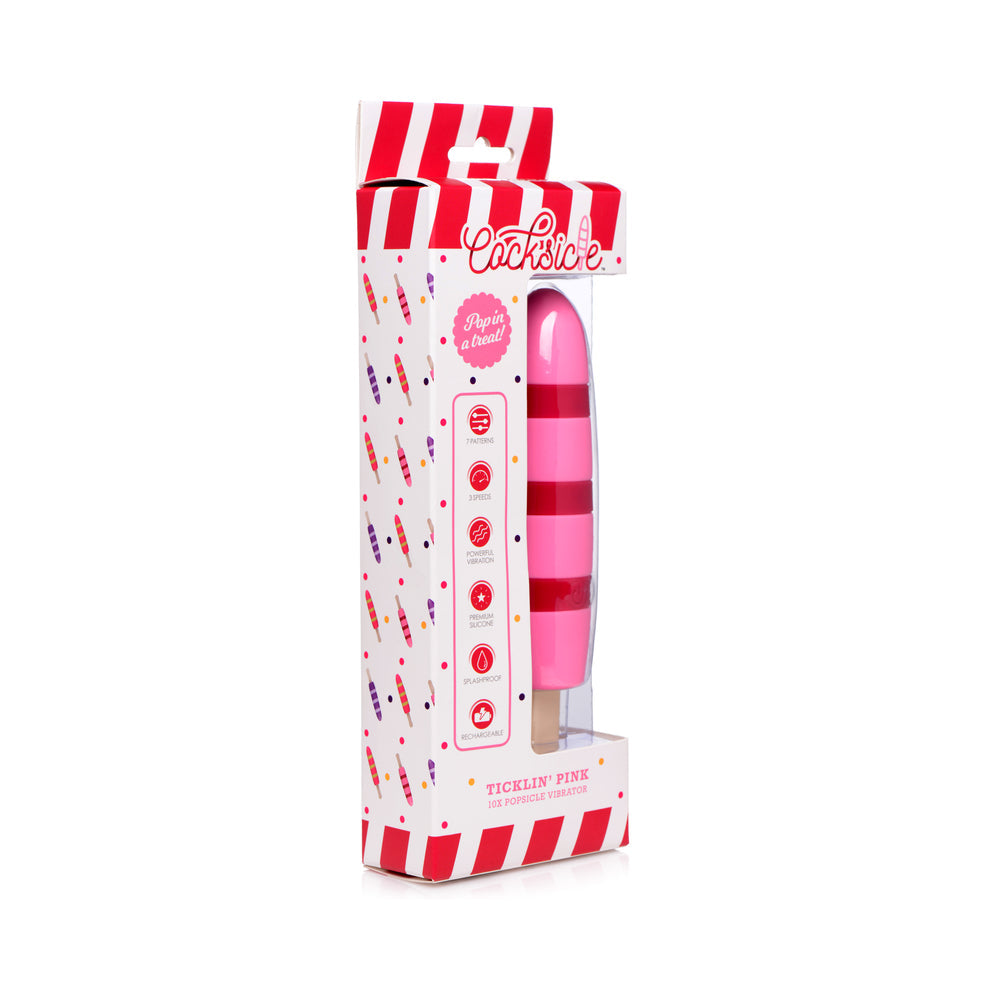 Cocksicle Ticklin' Pink 10X Popsicle Vibrator – Pink