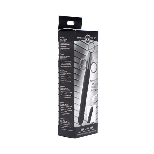 Master Series Jizz Shooter Silicone Dildo Lube Launcher - Black