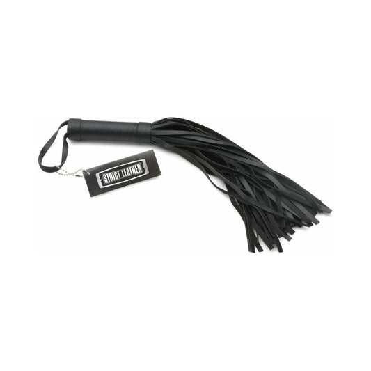 XR Brands Pleather Pleasure Mini Flogger - Black - Soft PU Leather Flogger