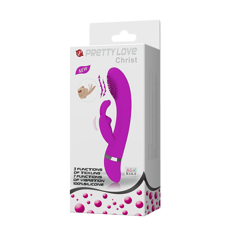 Pretty Love Christ Come Hither Rabbit Vibrator - Purple