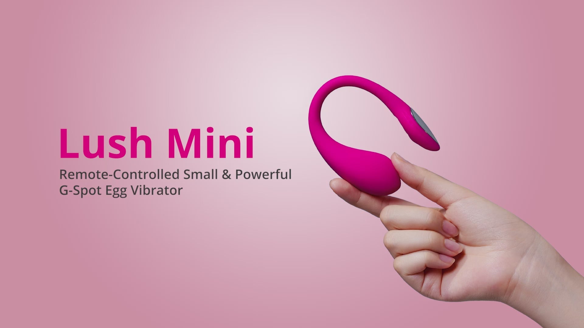 Lovense Lush Mini Remote App Controlled G-Spot Vibrator – Hot Pink