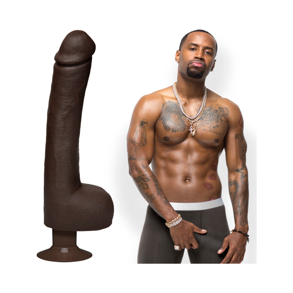 Doc Johnson Signature Cock Safaree Anaconda 12 in - Dark Brown